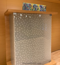 Load image into Gallery viewer, Closeup of Custom Abstract Painting by Artist Rachael Grad for Toronto School Chapel Torah Ark
